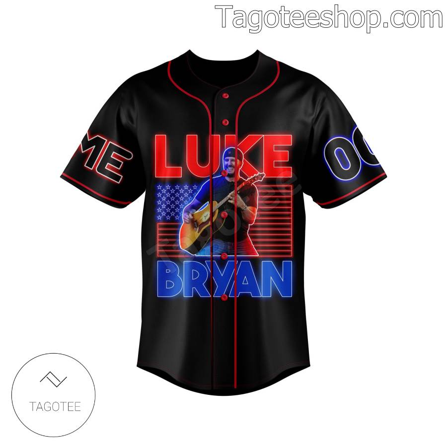 Luke Bryan Country On Tour Personalized Baseball Button Down Shirts a