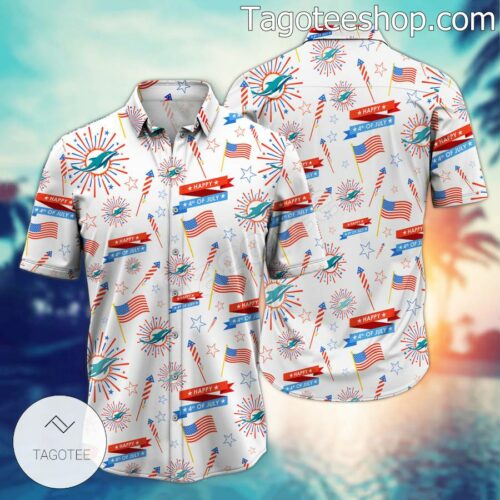 Miami Dolphins Happy 4th Of July Short Sleeve Shirts