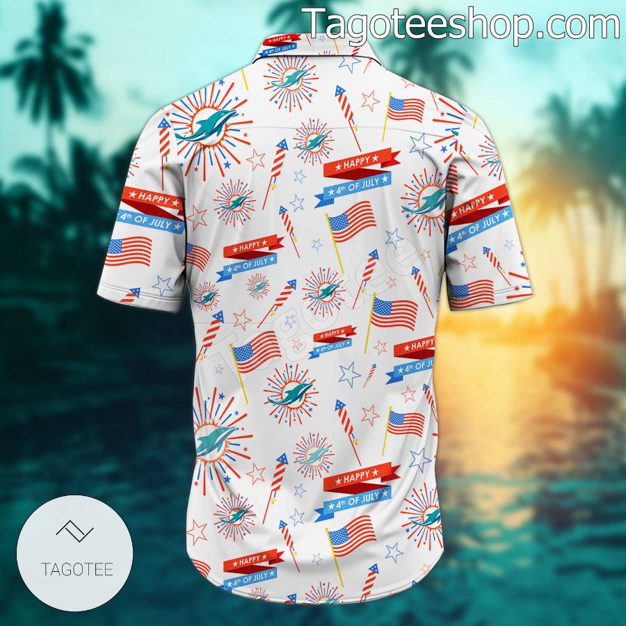 Miami Dolphins Happy 4th Of July Short Sleeve Shirts a