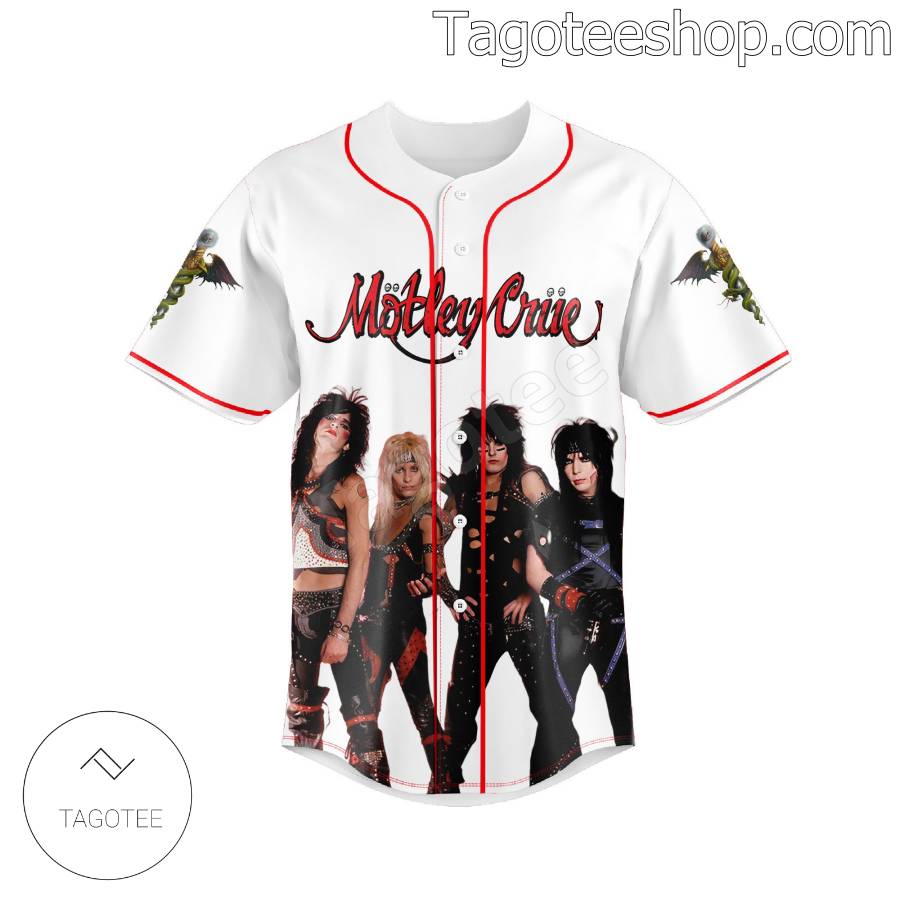 Motley Crue 42 Years Of 1981-2023 Signatures Thank You For The Memories Baseball Jersey a