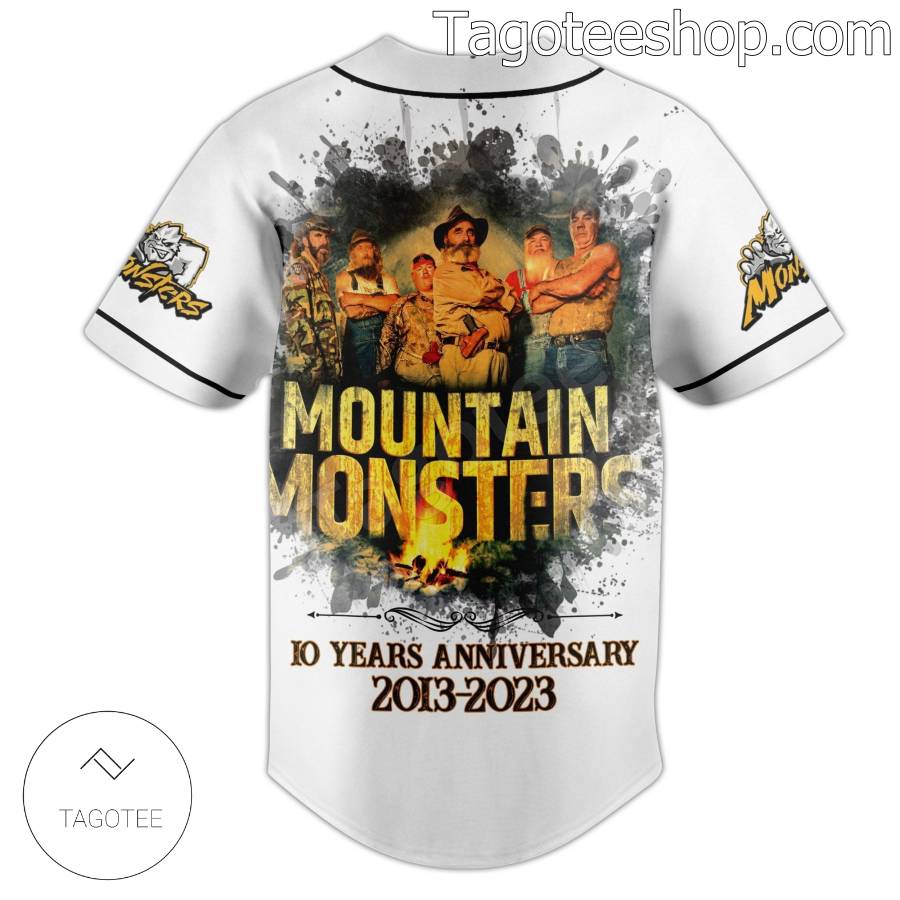 Mountain Monsters 10 Years Anniversary 2013-2023 Baseball Button Down Shirts b