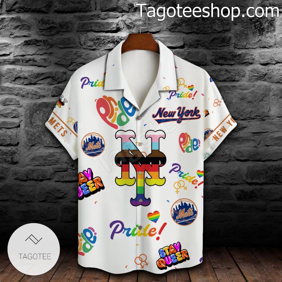 New York Mets MLB Pride LGBTQ+ Short Sleeve Shirt a