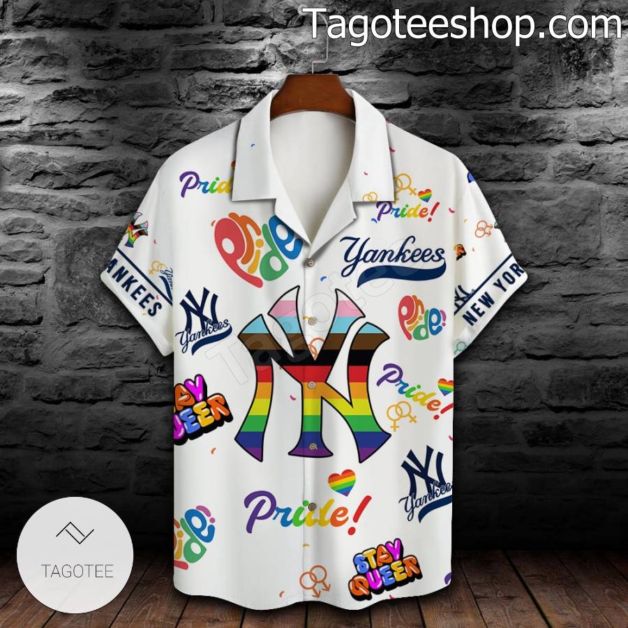 New York Yankees MLB Pride LGBTQ+ Short Sleeve Shirt a