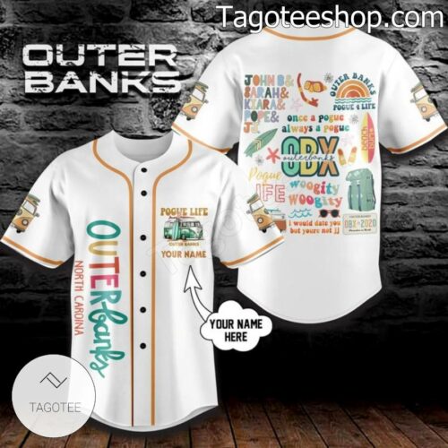 Outer Banks North Carolina Pogue Life Personalized Baseball Jersey