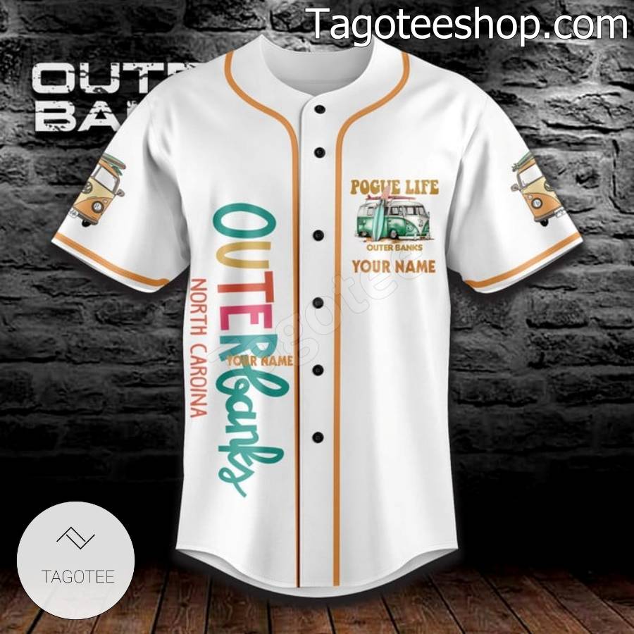 Outer Banks North Carolina Pogue Life Personalized Baseball Jersey a