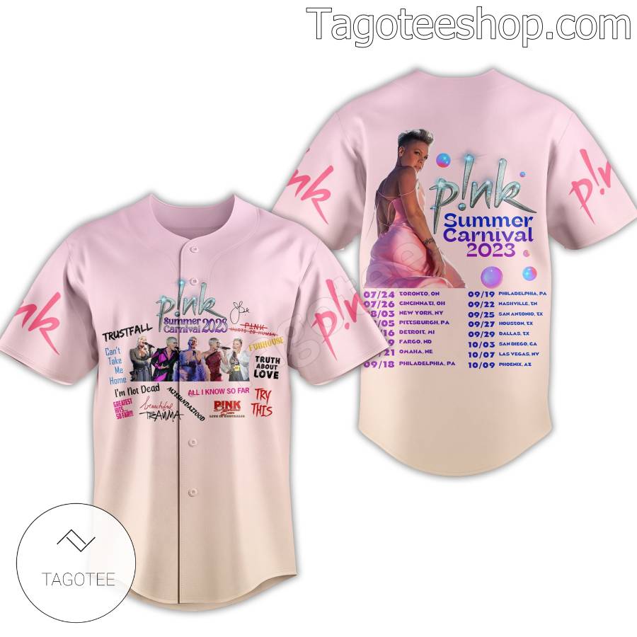 Pink Summer Carnival 2023 Baseball Jersey a