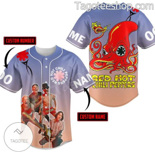 Red Hot Chili Peppers Personalized Baseball Button Down Shirts