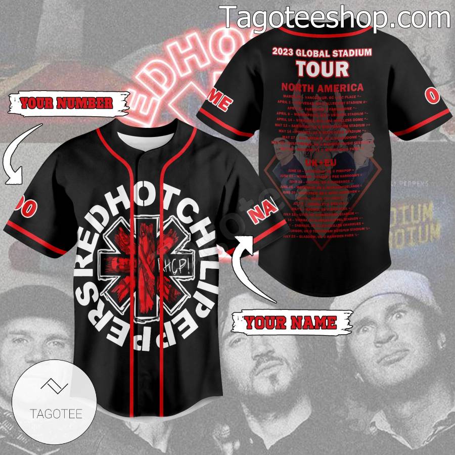 Red Hot Chilli Peppers 2023 Global Stadium Tour Personalized Baseball Button Down Shirts a