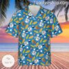 Seinfeld Sitcom Pattern Blue Short Sleeve Shirts b