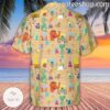 Sesame Street Apartment Windows Pattern Short Sleeve Shirts c