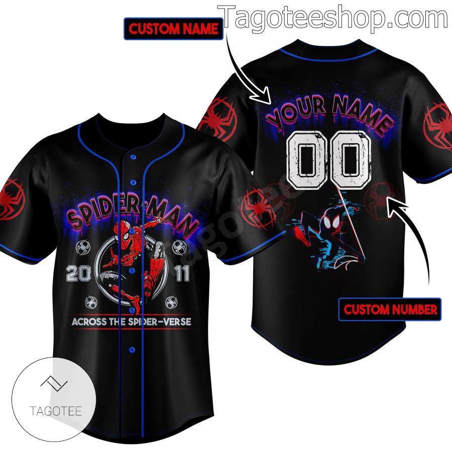 Spider-man 2011 Across The Spider-verse Personalized Baseball Button Down Shirts: