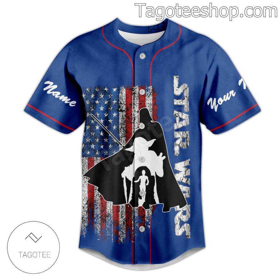 Star Wars Happy 4th Of July Personalized Baseball Jersey a