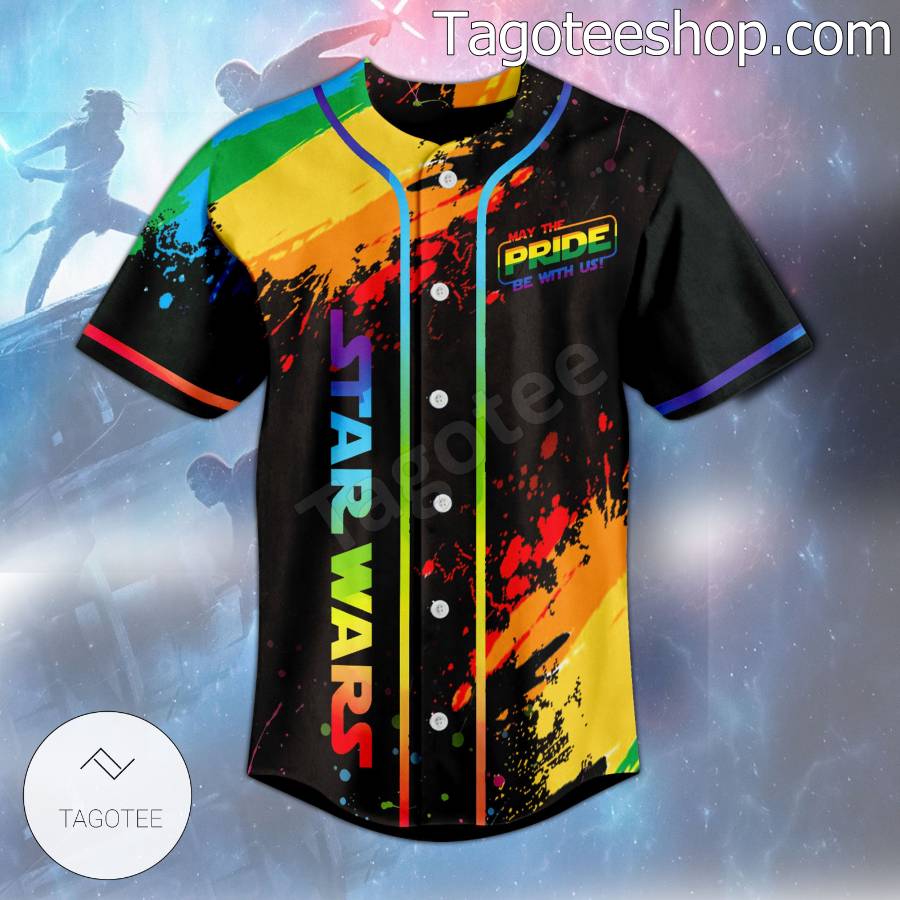 Star Wars May The Pride Be With Us Lgbt Baseball Button Down Shirts a