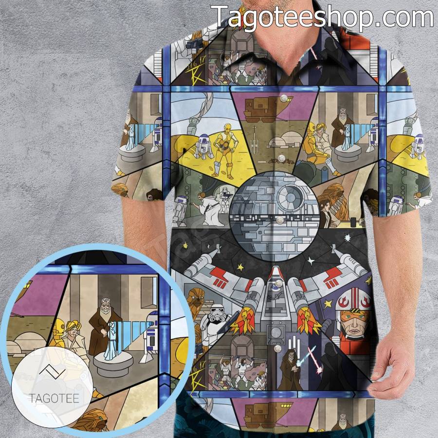 Star Wars Stained Glass Short Sleeve Shirts a