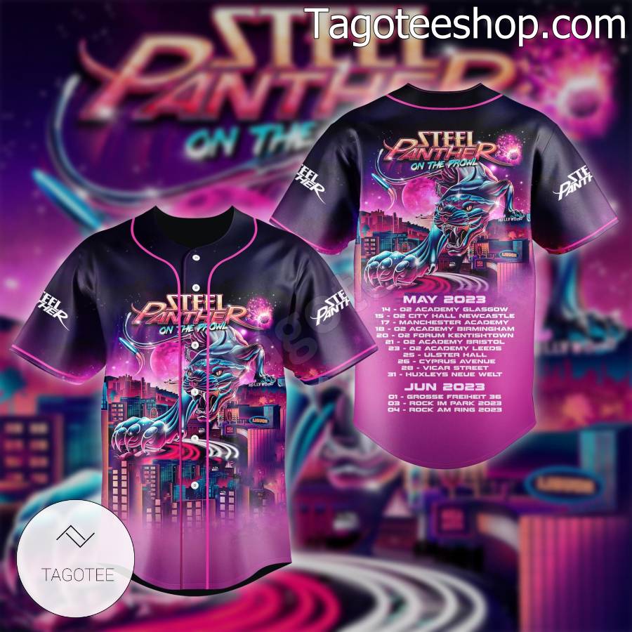 Steel Panther On The Prowl Tour Baseball Jersey