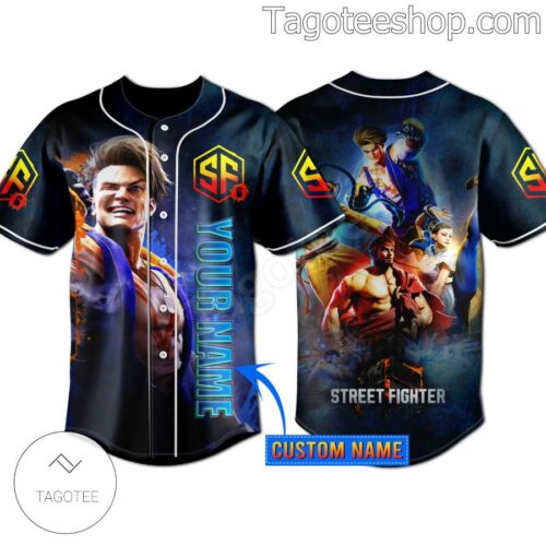 Street Fighter Personalized Baseball Button Down Shirts