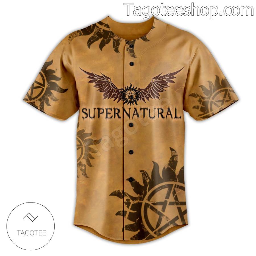 Supernatural Family Don't End In Blood Baseball Jersey b