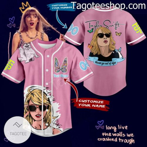 Taylor Swift Never Go Out Of Style Personalized Baseball Button Down Shirts