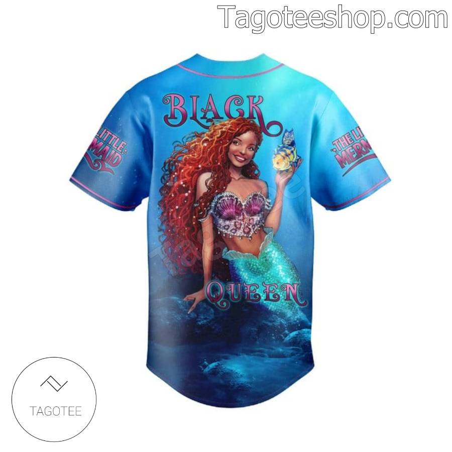 The Little Mermaid Black Queen Personalized Baseball Jersey b