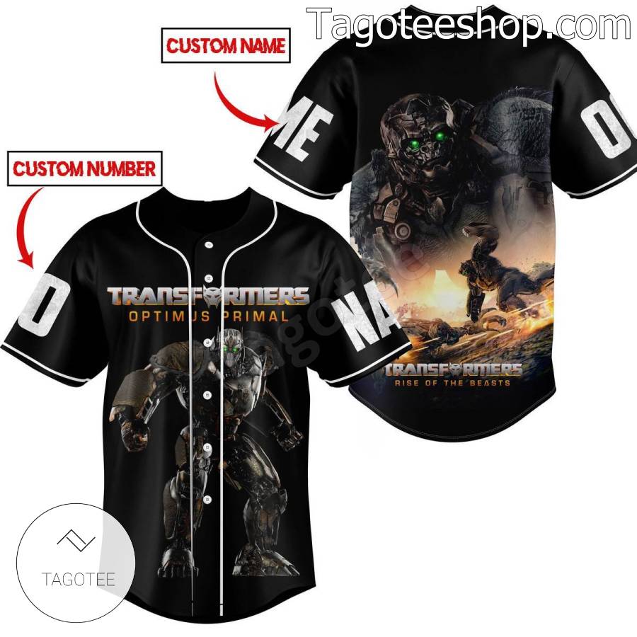 Transformers Optimus Primal Personalized Baseball Button Down Shirts a