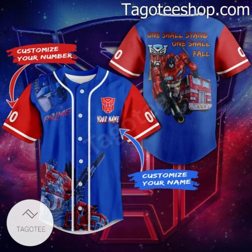 Transformers Prime One Shall Stand One Shall Fall Personalized Baseball Button Down Shirts