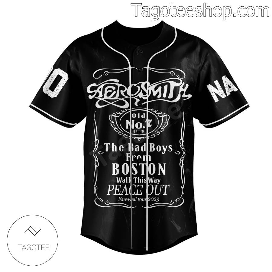 Aerosmith The Bad Boys From Boston Personalized Fan Baseball Shirts Sports a