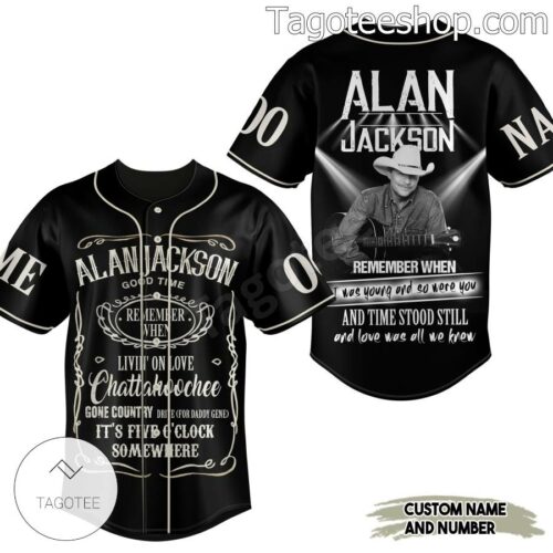 Alan Jackson Livin' On Love Chattahoochee Baseball Button Down Shirts