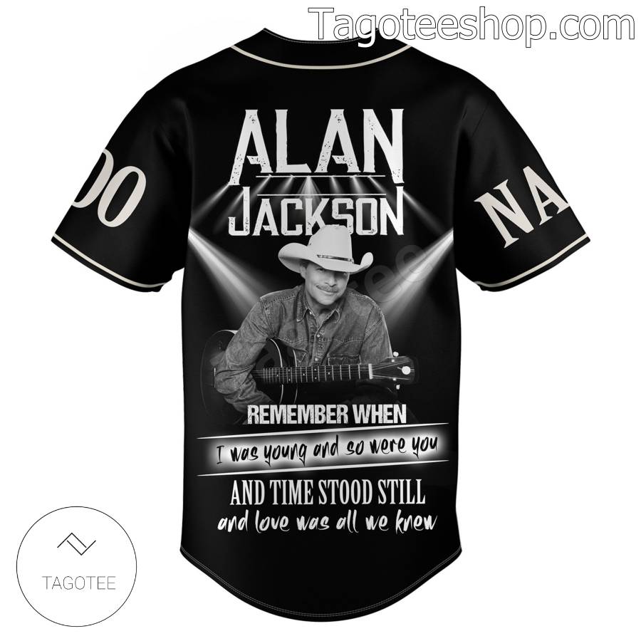 Alan Jackson Livin' On Love Chattahoochee Baseball Button Down Shirts b