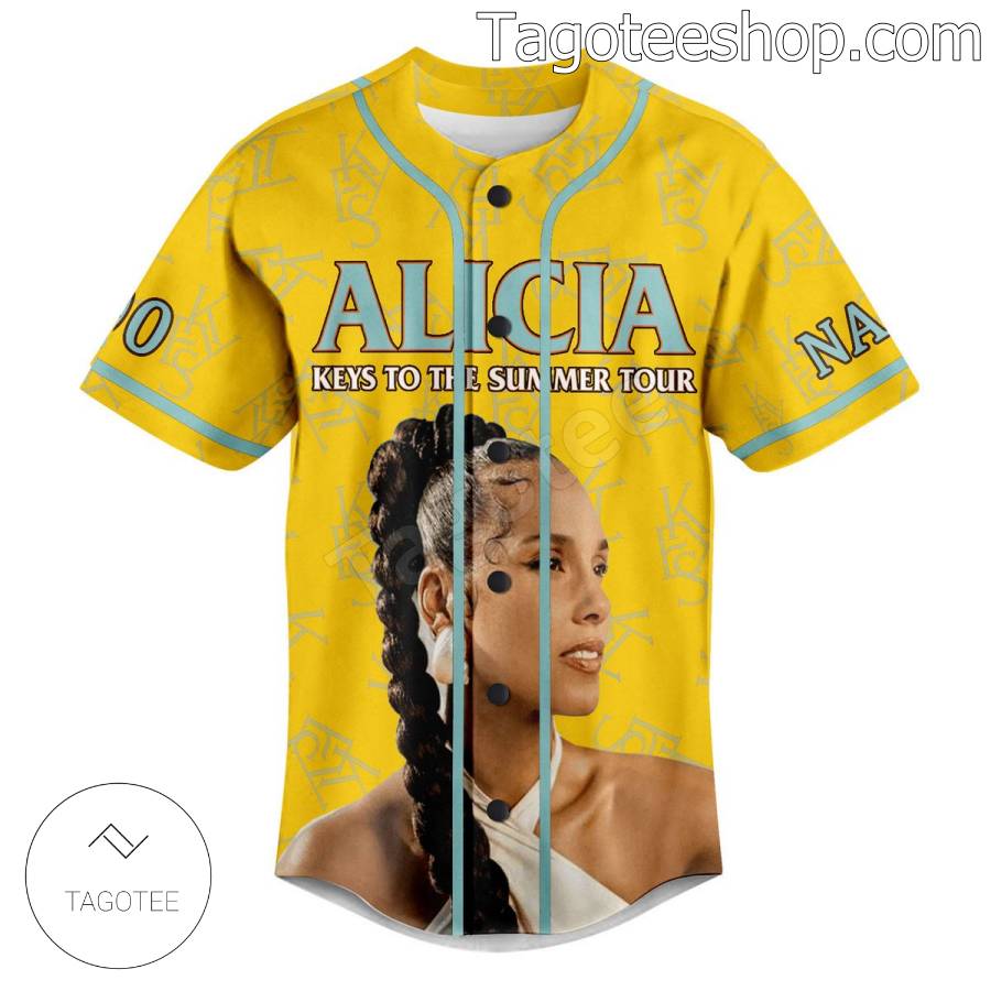 Alicia Keys To The Summer Tour Yellow Personalized Fan Baseball Shirts Sports a