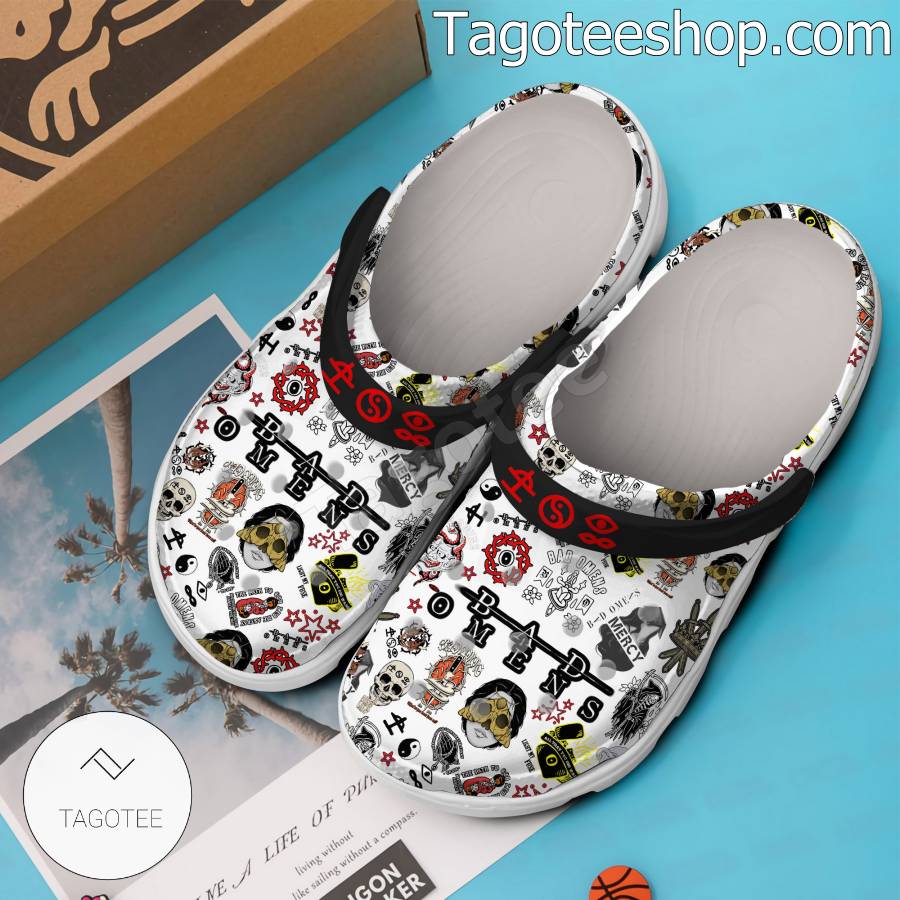 Bad Omens Band Pattern Clogs Shoes b