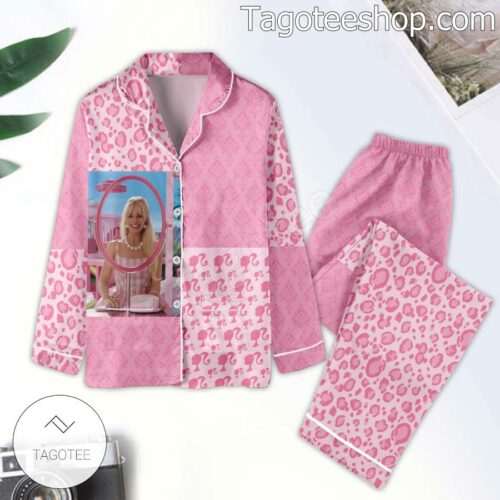 Barbie Pink Pattern Men Women Pajama Sleepwear Set