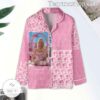 Barbie Pink Pattern Men Women Pajama Sleepwear Set a