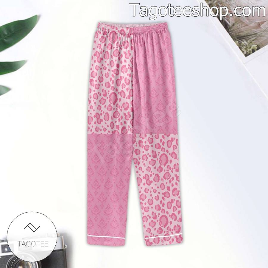 Barbie Pink Pattern Men Women Pajama Sleepwear Set b