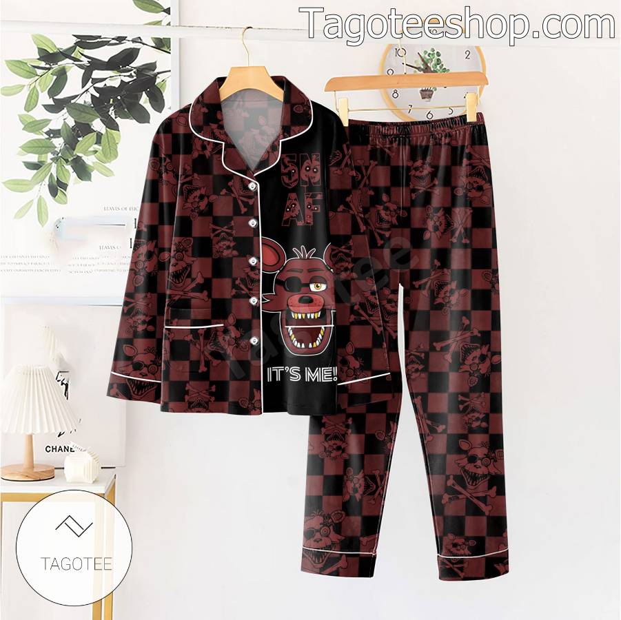 Five Nights At Freddy's Foxy It's Me Checkerboard Pajama Sleep Sets a