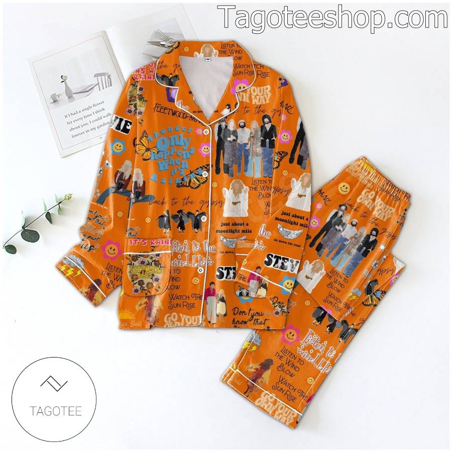 Fleetwood Mac Music Pattern Pajama Sleep Sets a