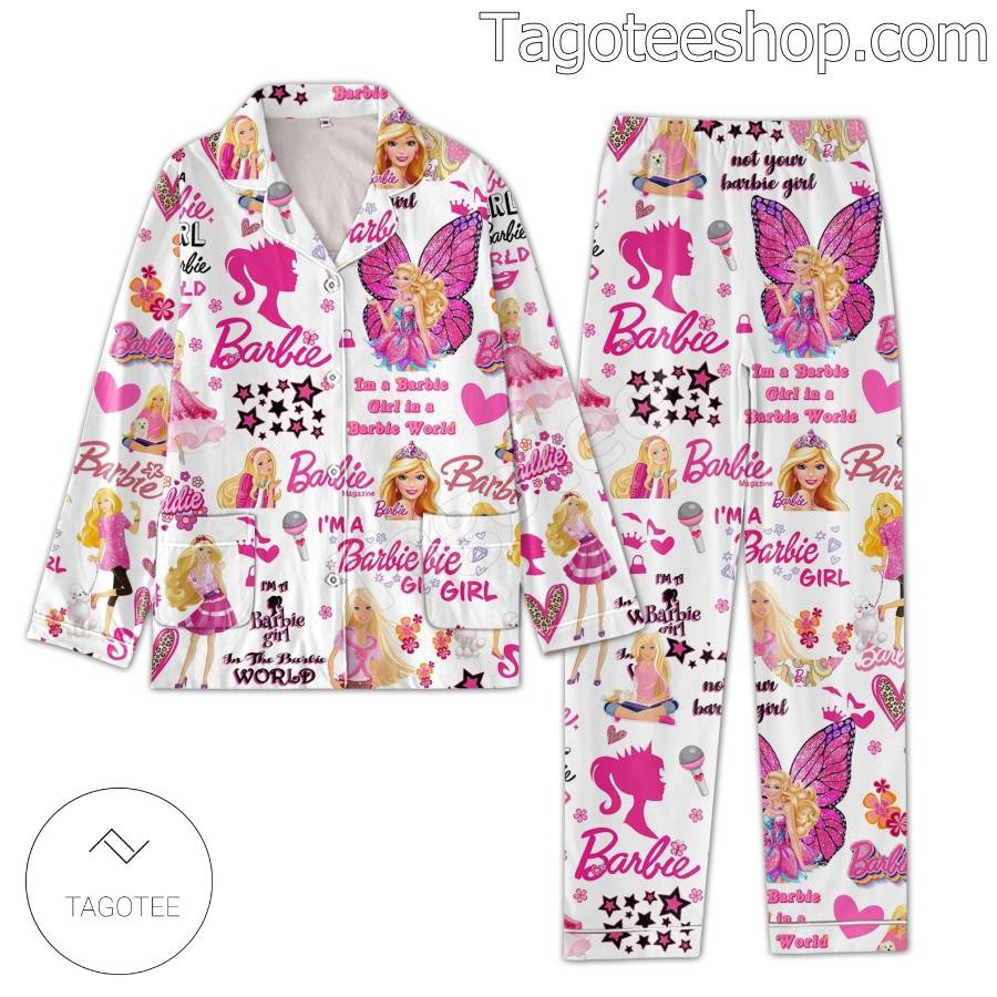 I'm A Barbie Girl In A Barbie World Matching Pajamas Set a