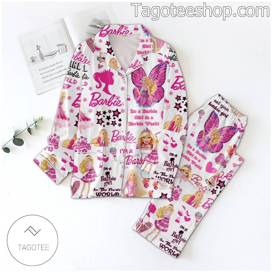 I'm A Barbie Girl In A Barbie World Matching Pajamas Set