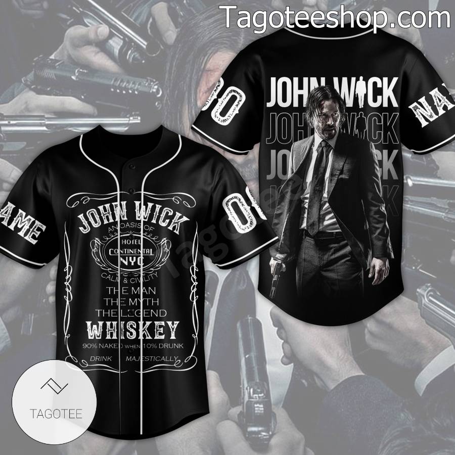 John Wick The Man The Myth The Legend Whiskey Personalized Jersey Shirts