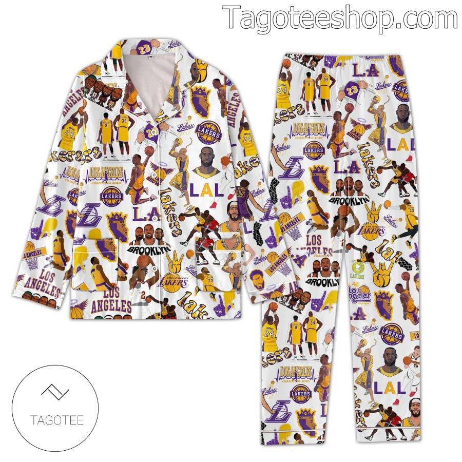 Los Angeles Lakers Brooklyn Nets Matching Pajama Sleep Sets a