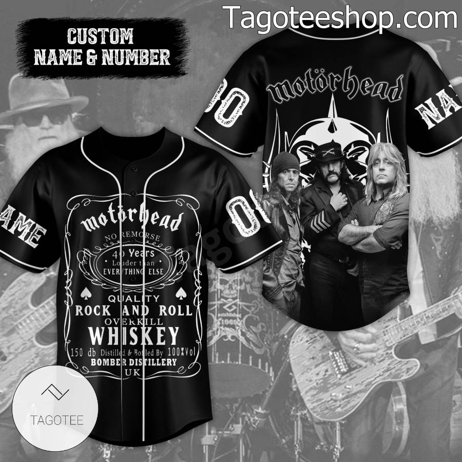 Motorhead Rock And Roll Overkill Whiskey Personalized Jersey Shirts