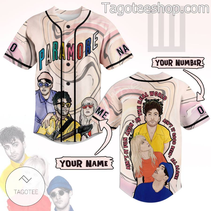 Paramore Ain't It Fun Livin' In The Real World Personalized Baseball Jersey