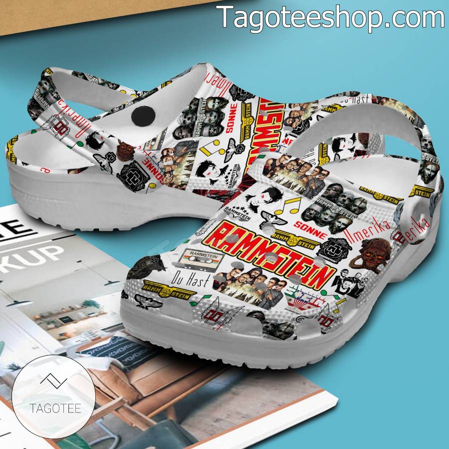 Rammstein Band Pattern Clogs Shoes a