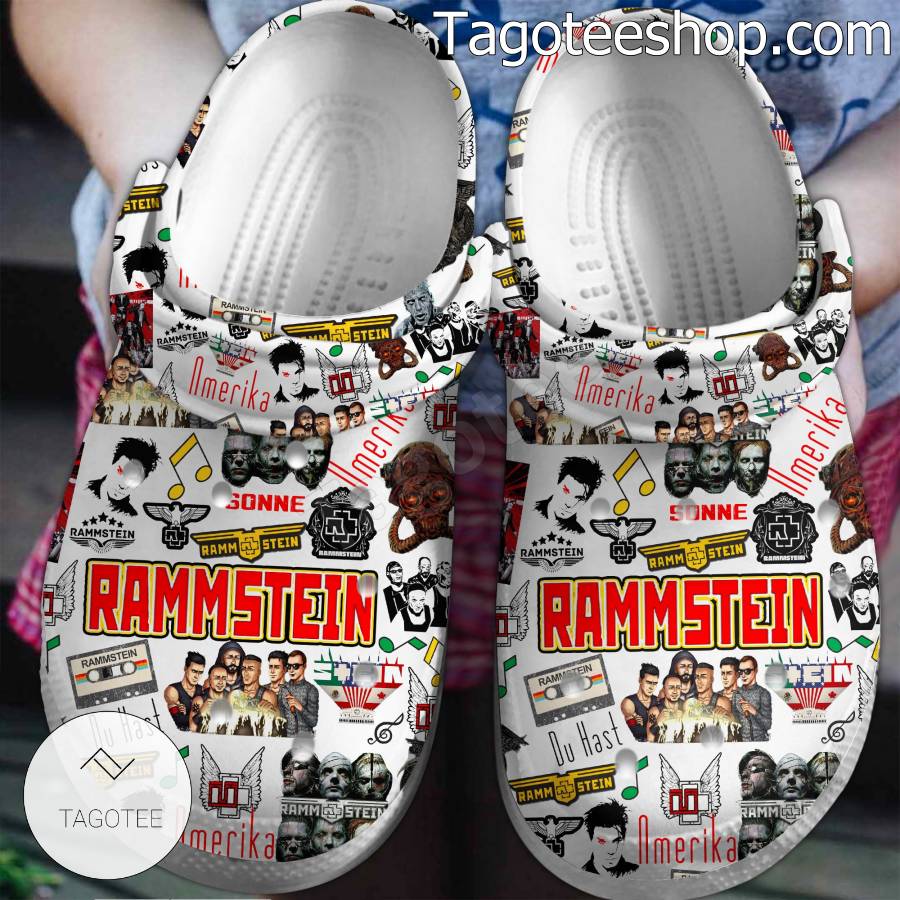 Rammstein Band Pattern Clogs Shoes