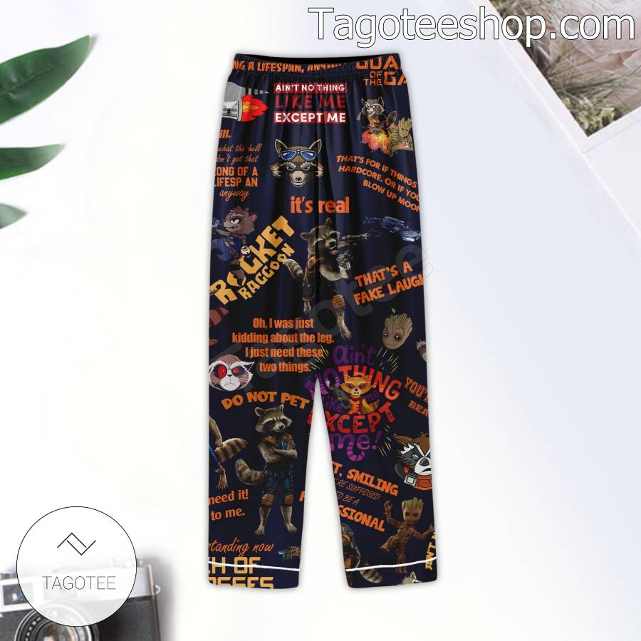 Rocket Raccoon It's Real Fan Sleepwear Set b