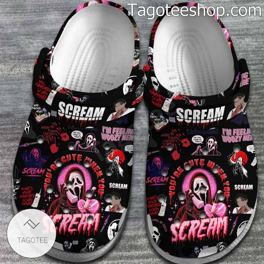 Scream You're Cute When You Scream Clogs Shoes a