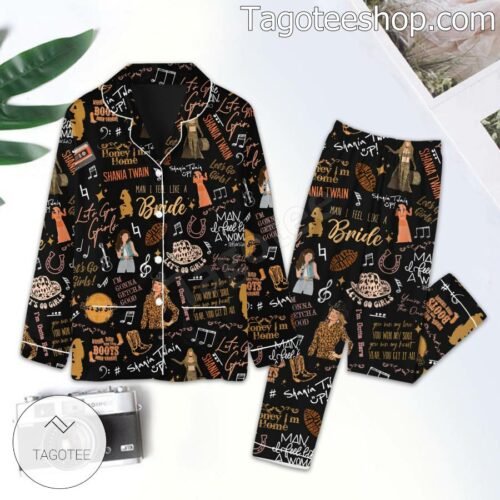 Shania Twain Music Pattern Fan Sleepwear Set