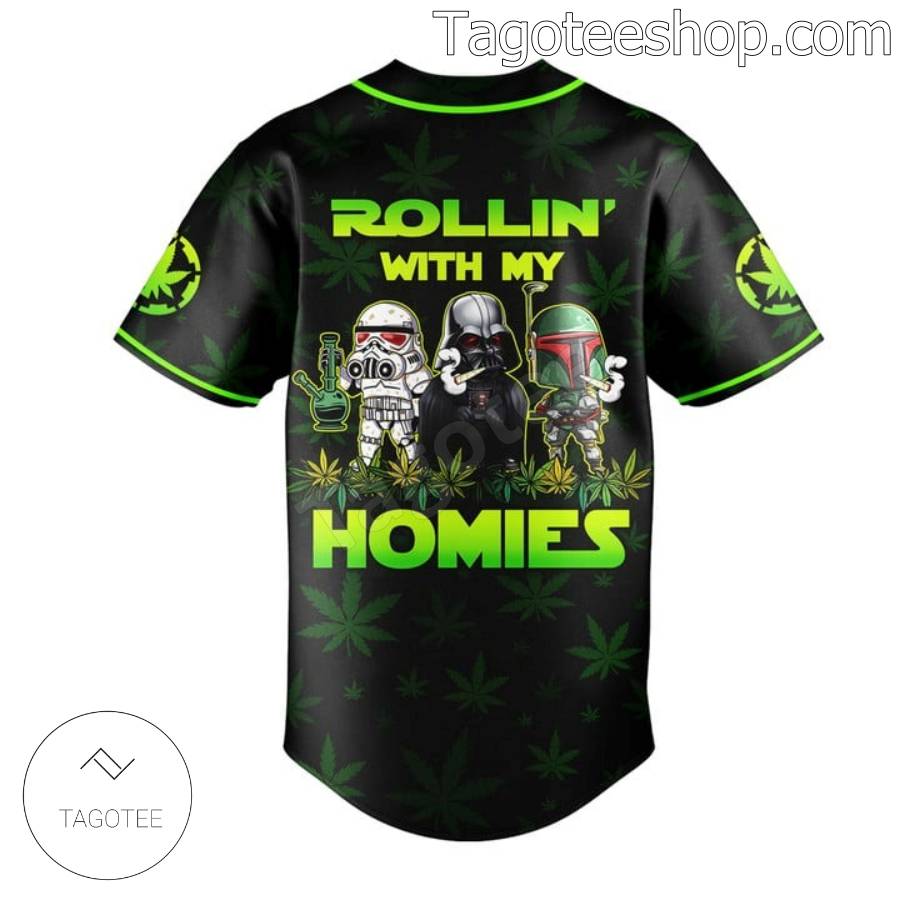Stoned Wars Rollin' With My Homies Baseball Shirt b