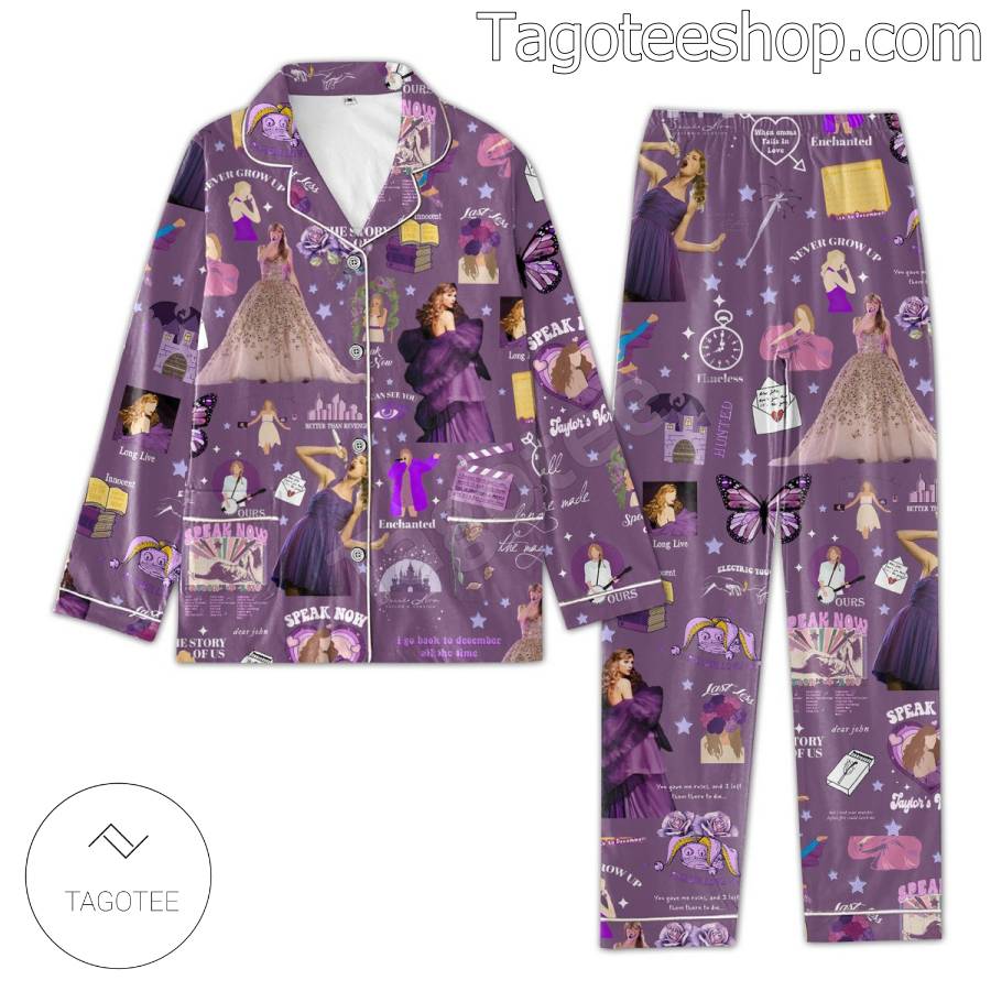 Taylor Swift Purple Pattern Pajama Sleep Sets a