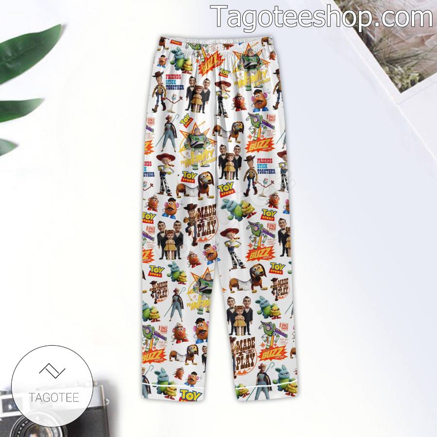 Toy Story Cartoon Pattern Men Women Pajama Sleepwear Set b