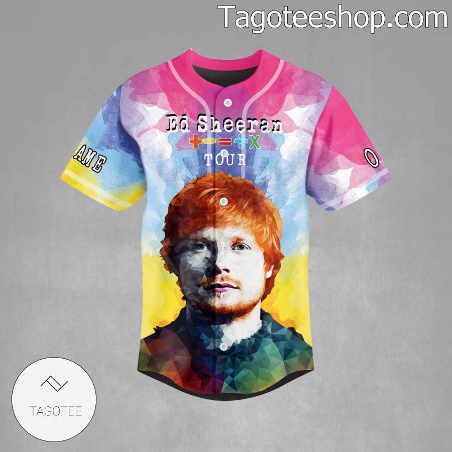 Ed Sheeran Songs List Colorful Personalized Baseball Jersey a